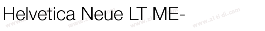Helvetica Neue LT ME字体转换